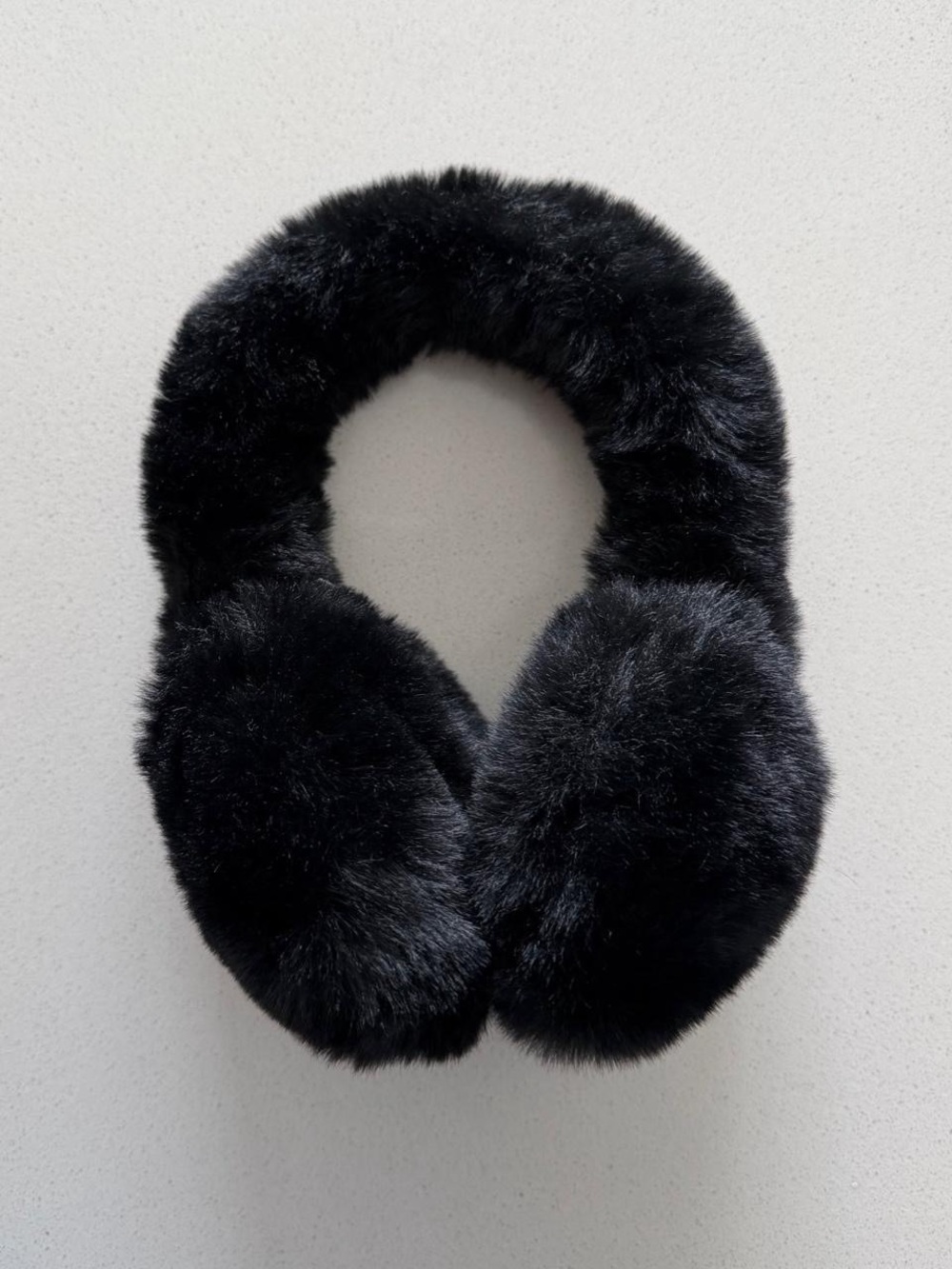 Black Faux Fur Ear Muffs - Brand Unspecified